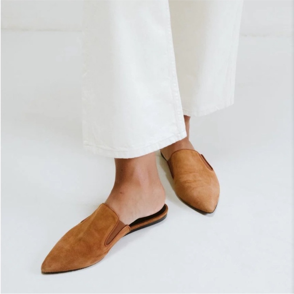 Jenni Kayne Suede Mule, 38, Saddle